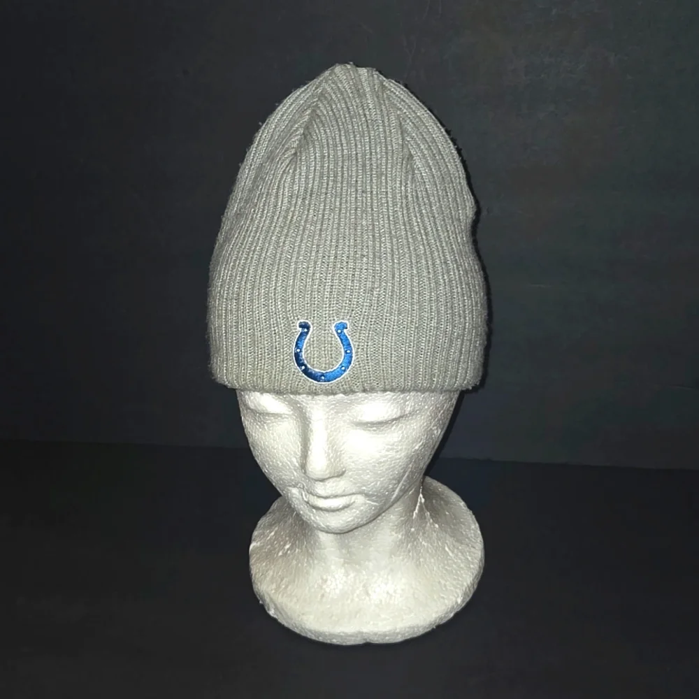 RARE VINTAGE EMBROIDERED NFL INDIANAPOLIS COLTS REVERSABLE BEANIE CAP
